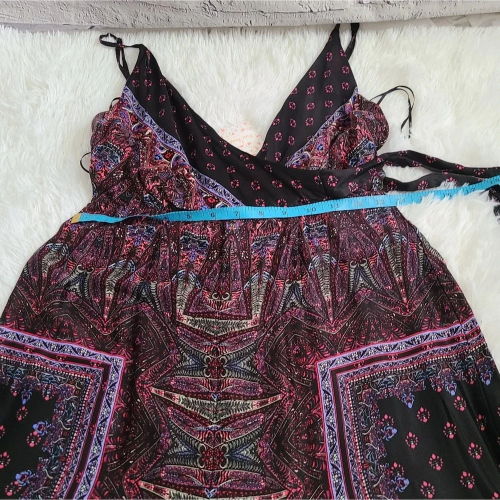Free People Cabbage Panther Rose Black Wide Leg Jumpsuit NWT SZ XS - Picture 11 of 12